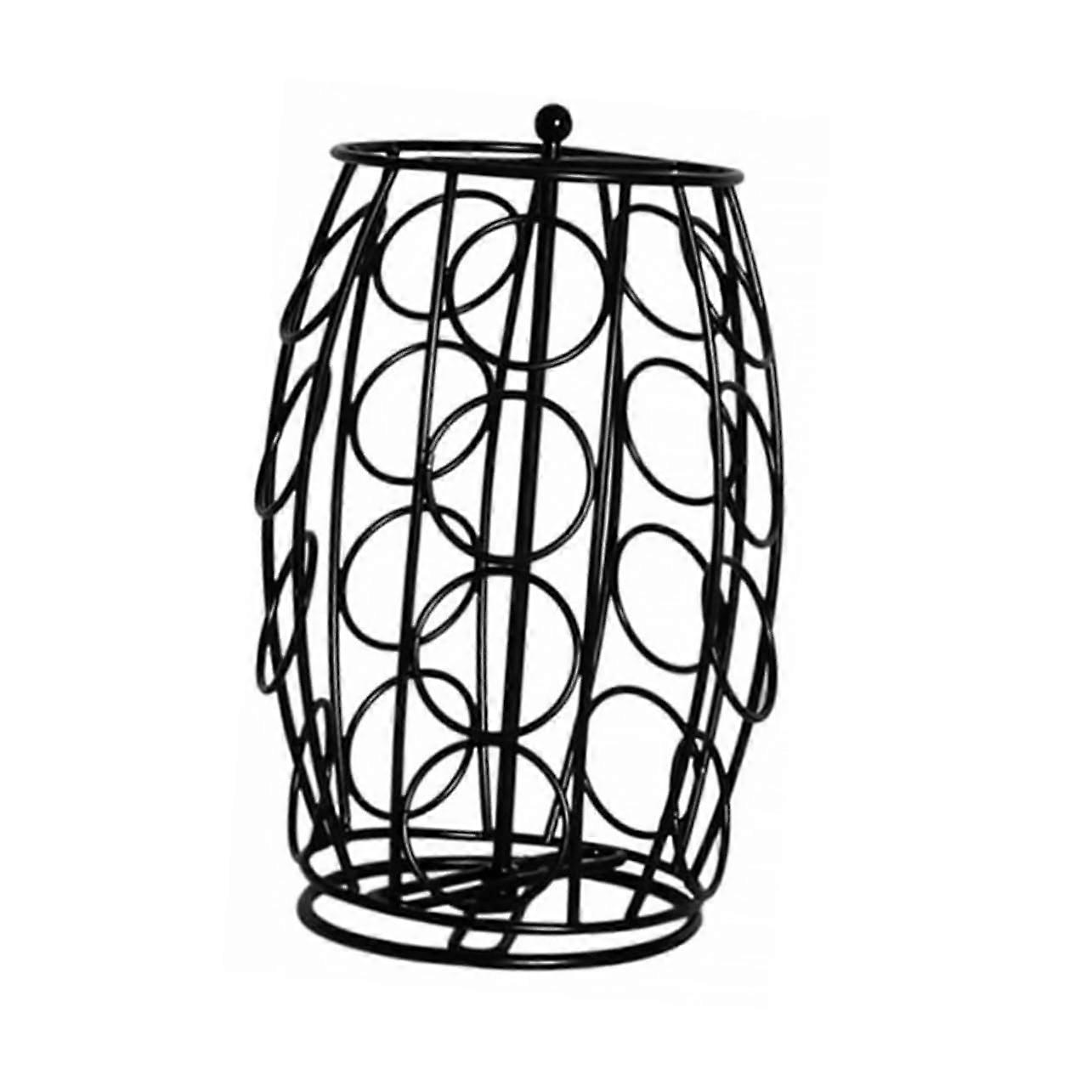 Rotating Coffee Pod Holder Stand with 360° Capsule Access, Iron SpaceSaving Organizer Rack