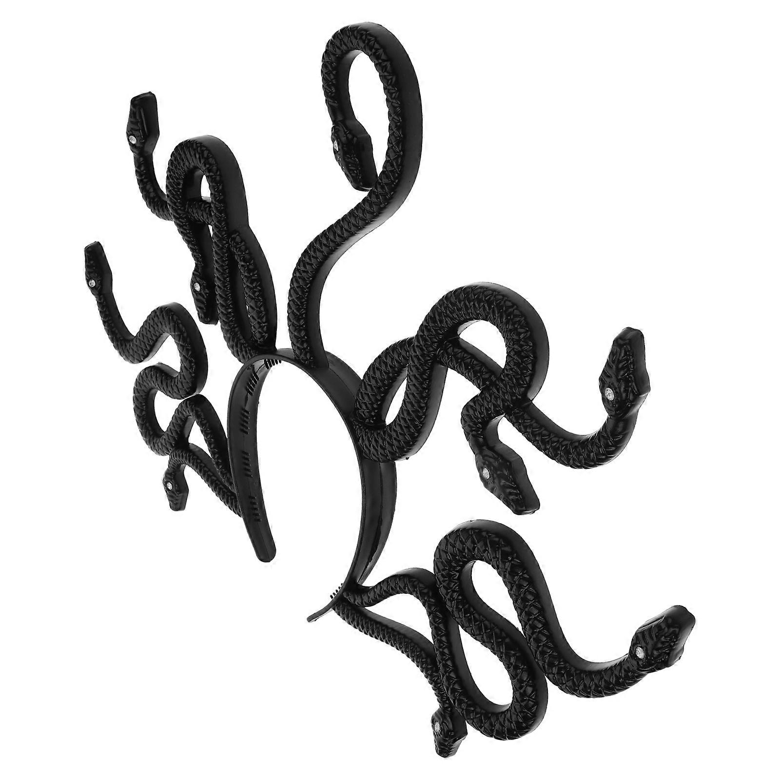 Snake Headband Snake Costume for Decoration Black Plastic Material