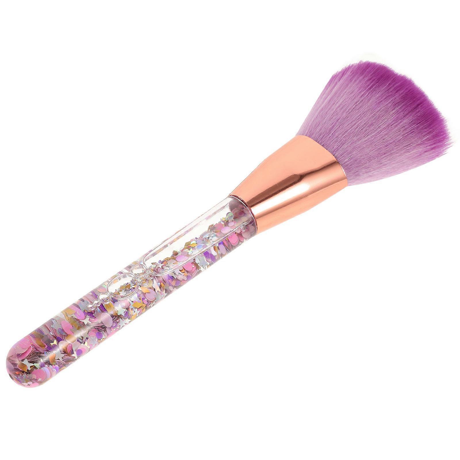 Blush Brush Nail Cleaning Brush with Glitter Handle Multipurpose Set