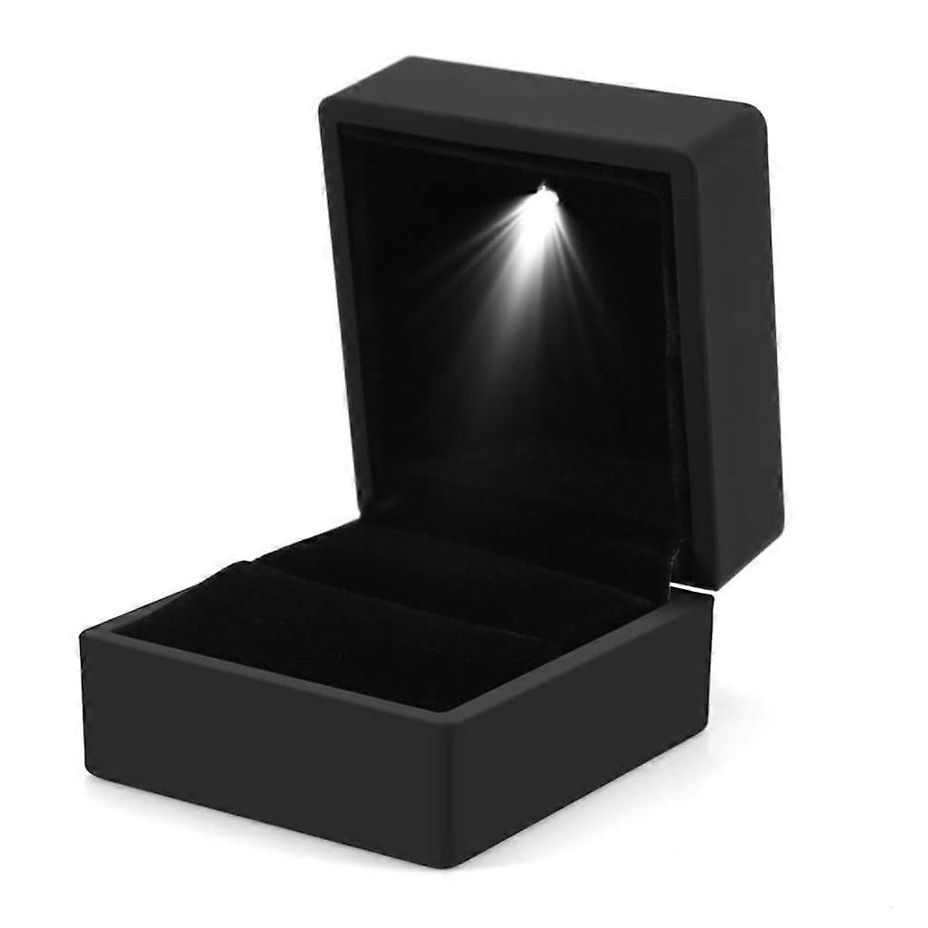 Elegant LED Ring Box - Black