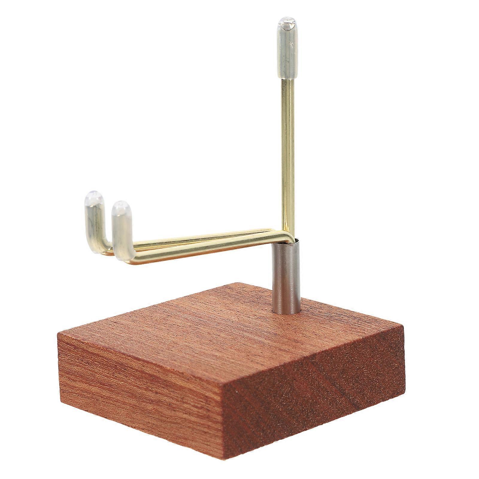 Wooden Rock Display Stand 2pcs Mineral Display Holder Crystal Rack Stone Display Base