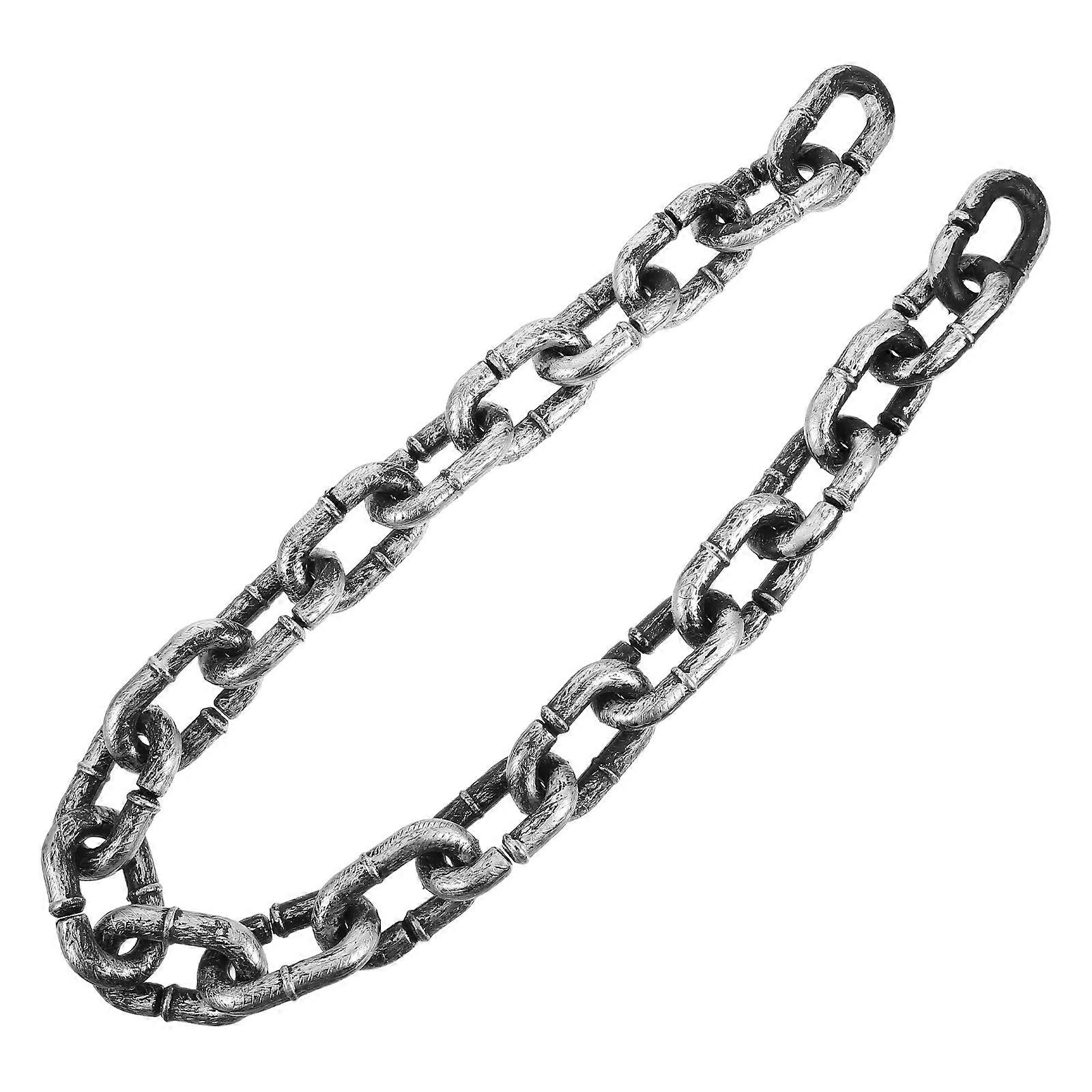 Silver Plastic Halloween Chain Prop for Party with Realistic
