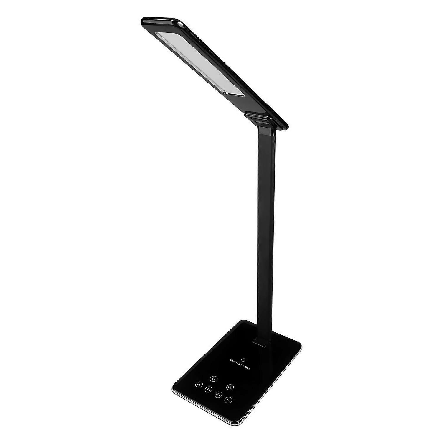 Folding Touch Control Eye-protection Qi Wireless Charging Stepless Dimmable 4 Lighting Color With USB Port Led Desk Lamp