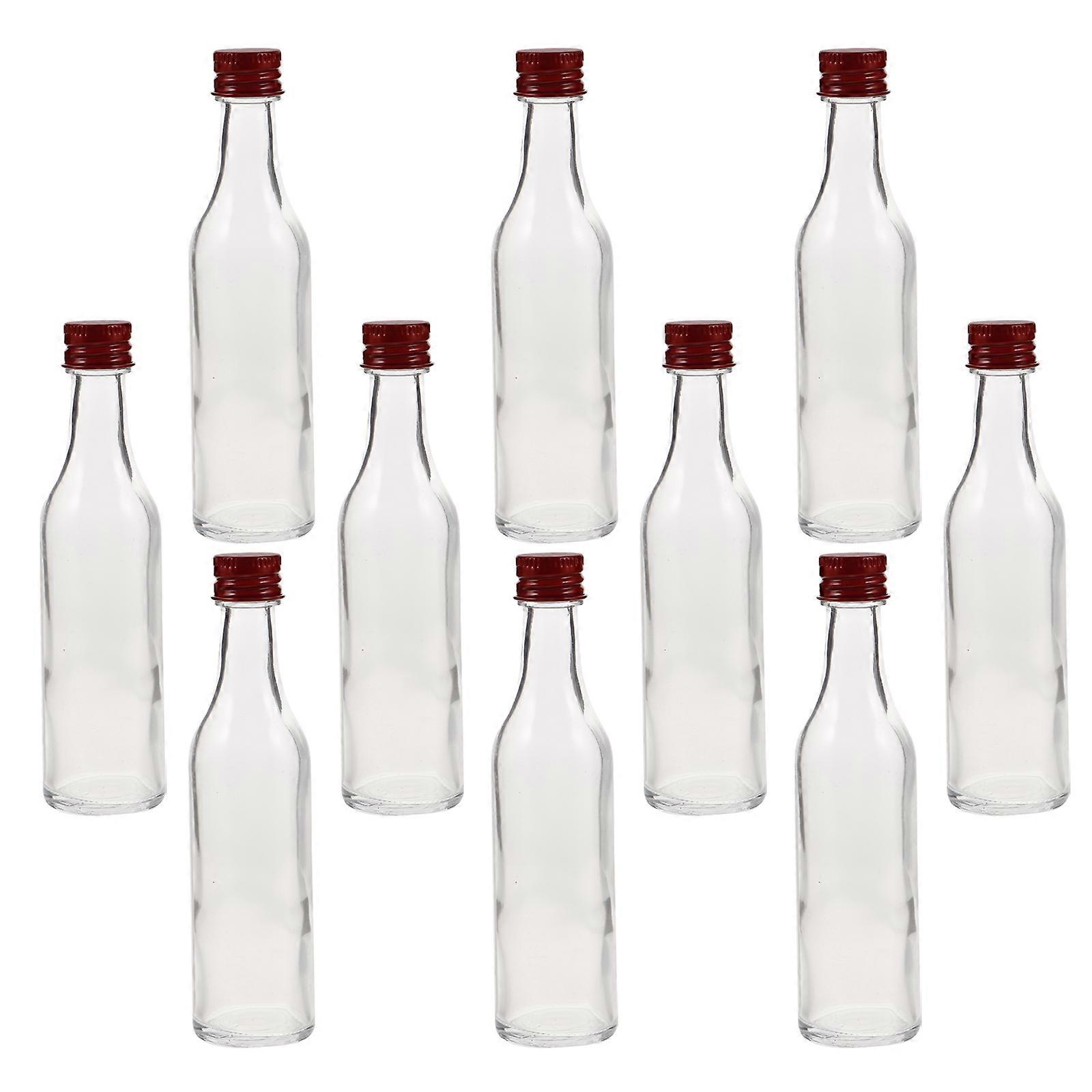 Clear Small Glass Bottles Small Glass Bottles for Liquid 10Pcs