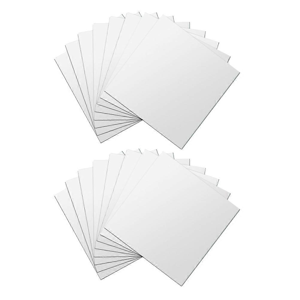 Silver Mirror Tiles Acrylic Mirror Tiles for Wall Use 32Pcs