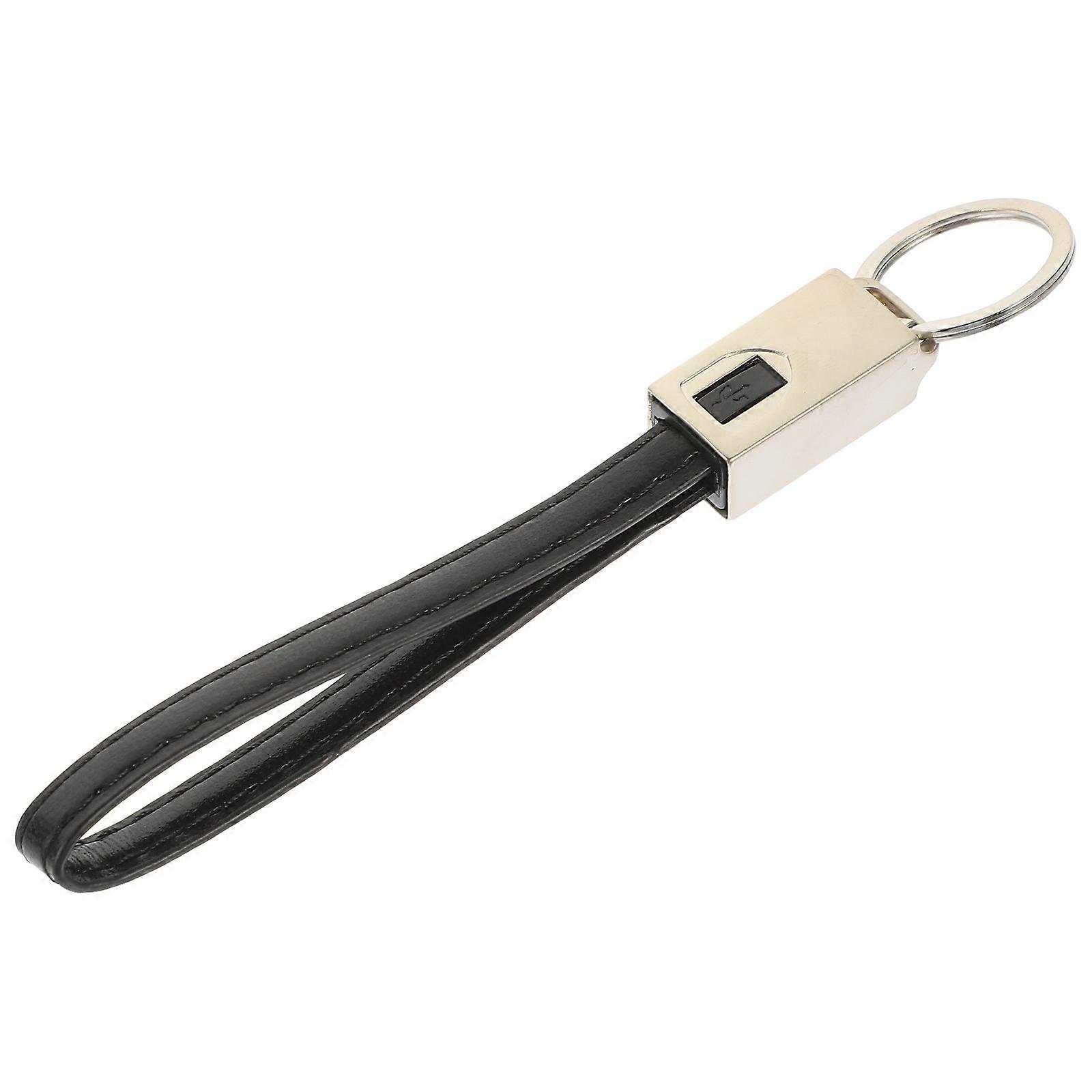 Mobile Phone Charging Cable Keychain for Charging Phone Black