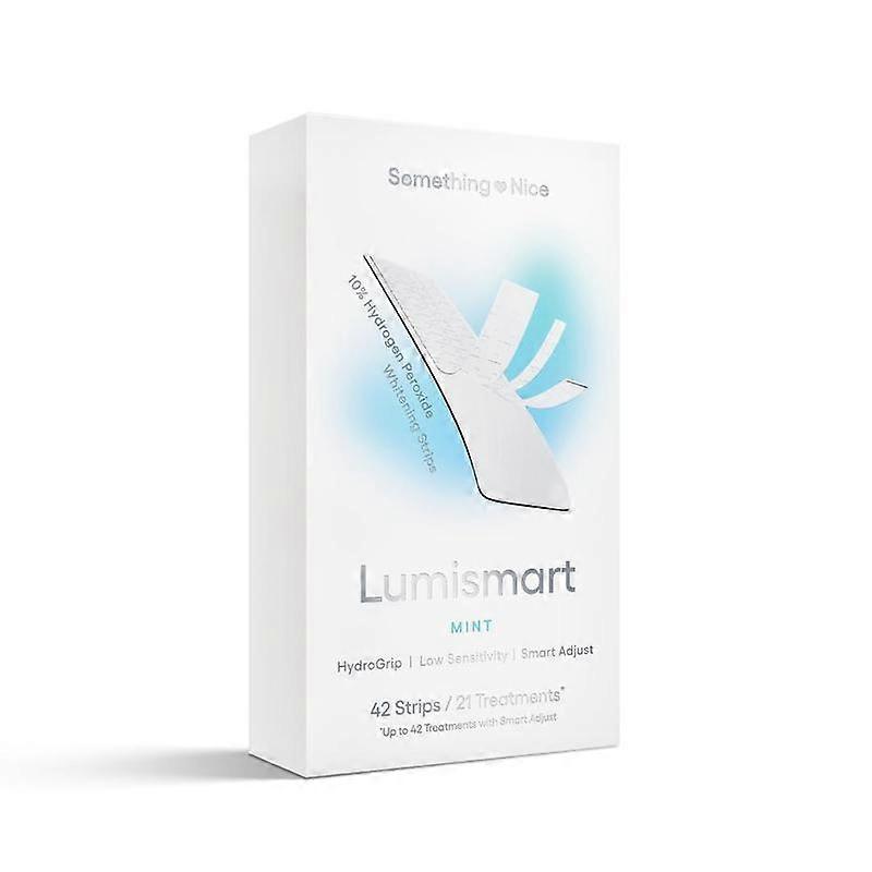 Something Nice Lumismart Whitening Strips 10% Hydrogen Peroxide with Smart Adjust Technology & Hydrogrip Formula for Sensitive Teeth Teeth S