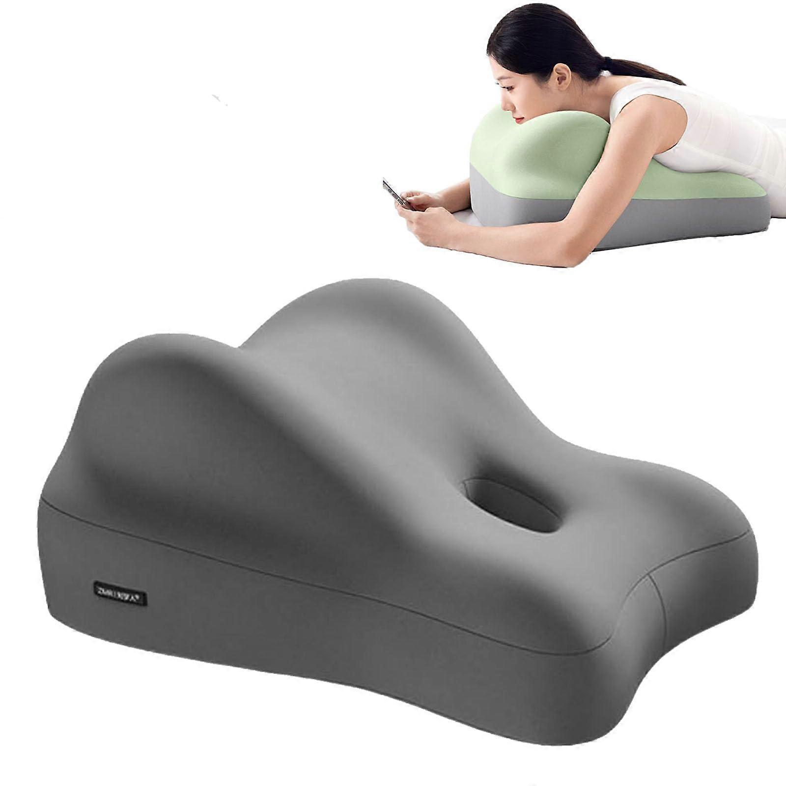 Memory Foam Wedge Pillow with Ergonomic Wave Design, Orthopedic Support Cushion, Removable Washable Cover