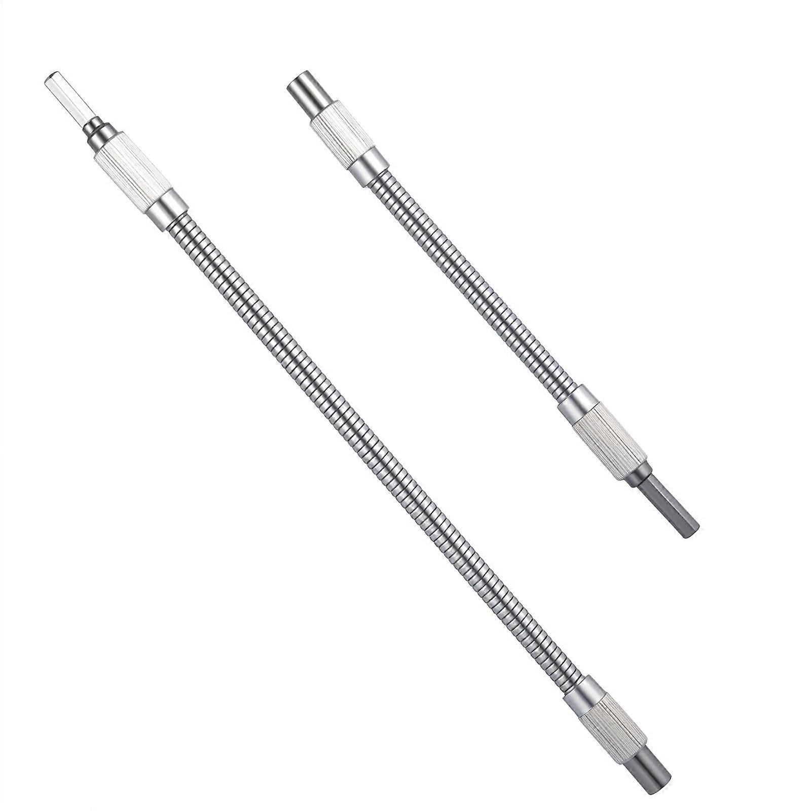 2PCS Flexible Drill Bit Extension Set for Tight Spaces, Universal Flex Shaft Holder, 7.8 and 11.6 Inch