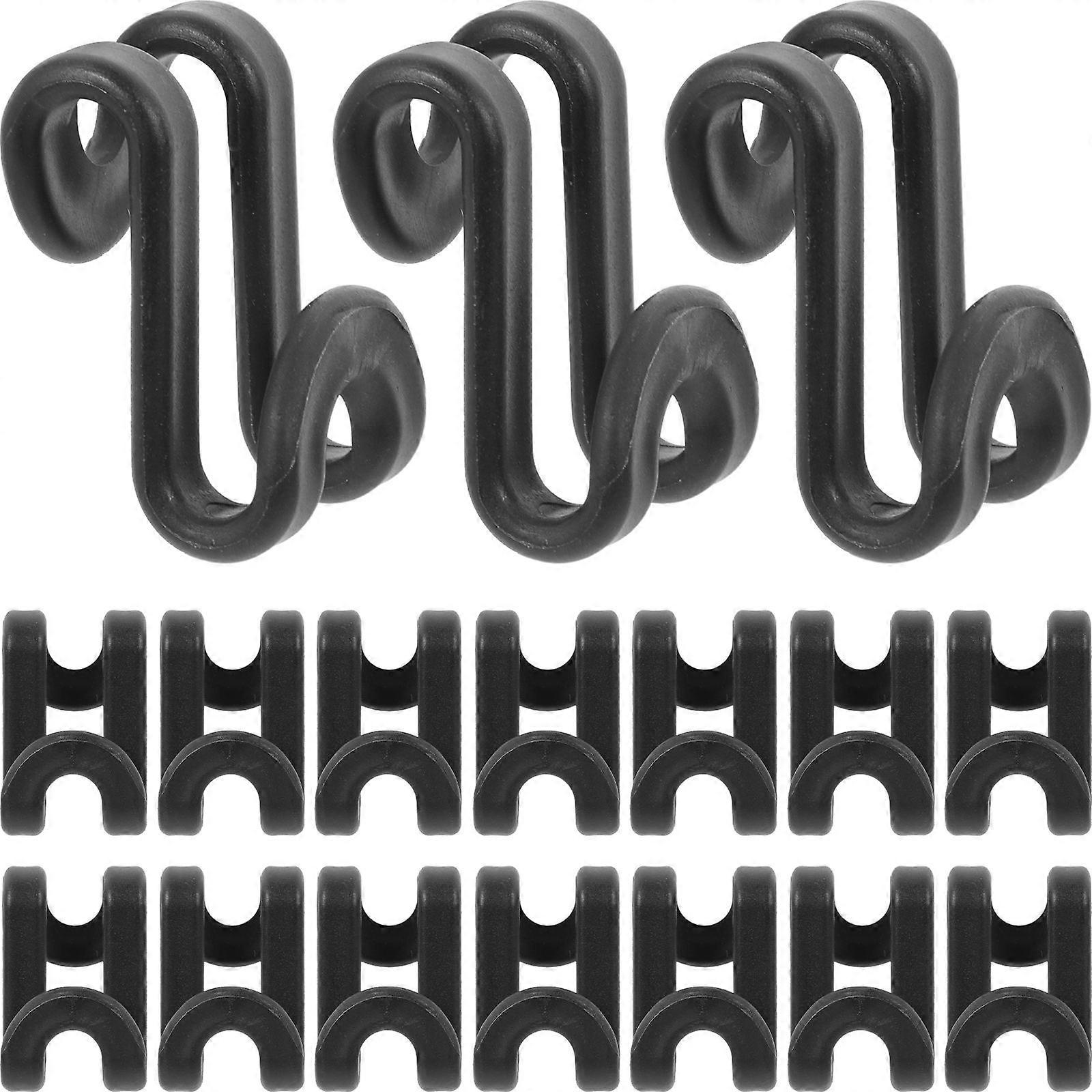 50pcs S-shape Clothes Hanger Connection Hooks Clothes Hanger Connector Hooks