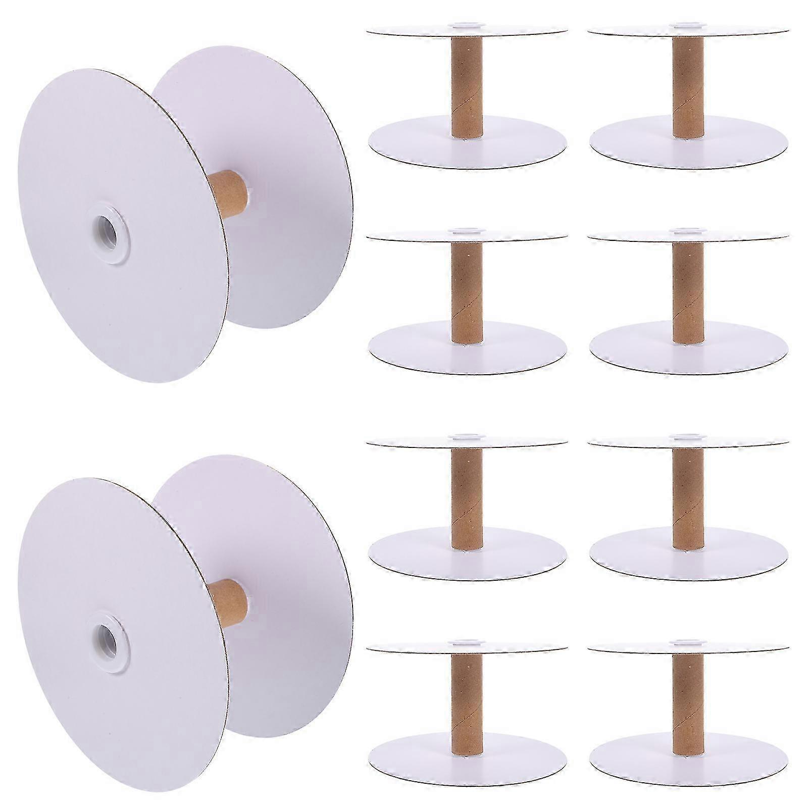 10Pcs Empty Wire Spools Removable Paper Sewing Spools Thread Spools Embroidery Weaving Bobbins 25-26s
