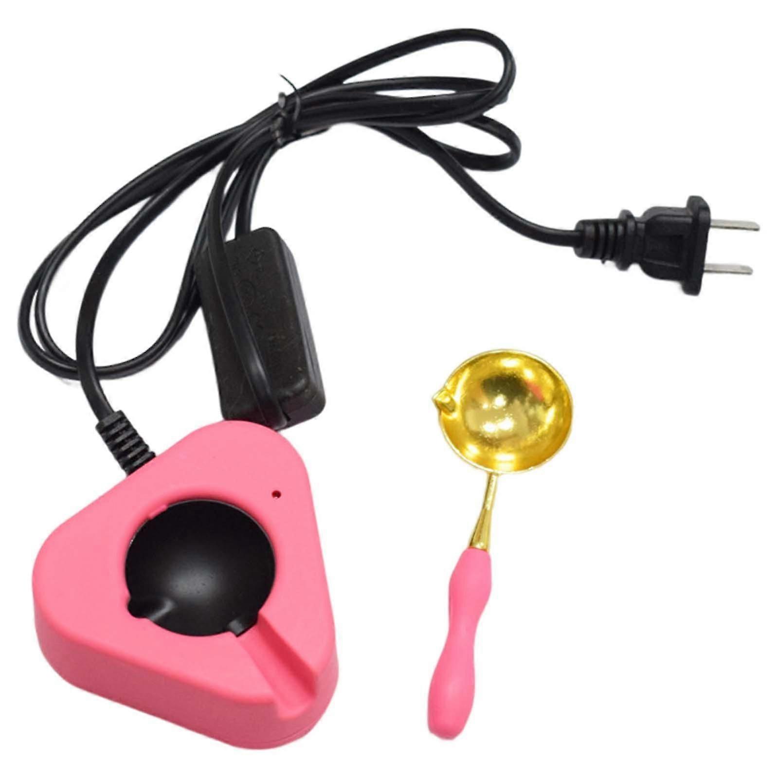 Melting Furnace With Spoon Heat Resistant Easy To Use Reusable Portable Fast Melting Wide Application Electric Wax Seal Warmer Office Accessory