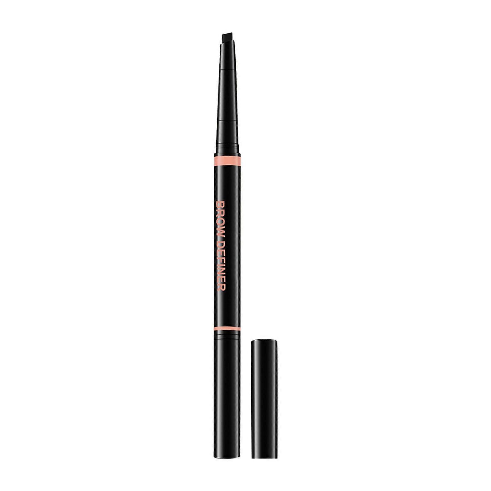 Waterproof Dark Brown Eyebrow Pencil with Triangular Tip and Brush, Long Lasting Smudge Proof