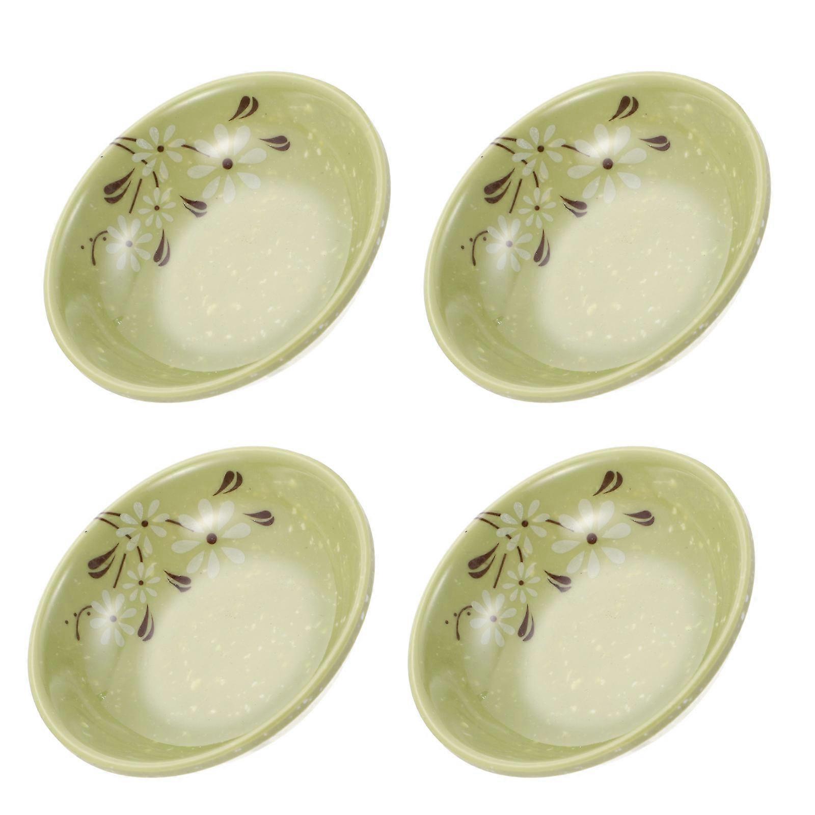 Sauce Dishes Holding Appetizers Kitchenware BBQ Use Green 4Pcs