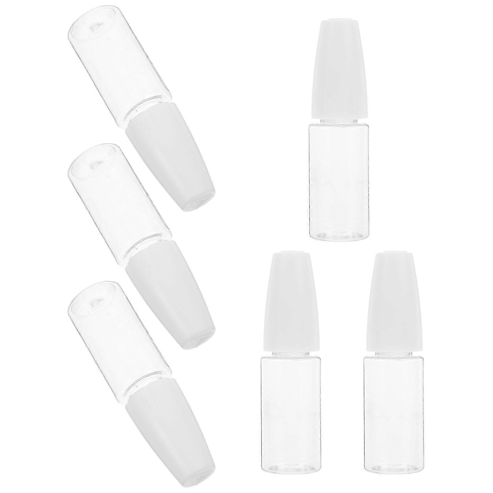 Needle Bottle Applicator for Controlled Dispensing 6Pcs White Pet Squeeze Bottles