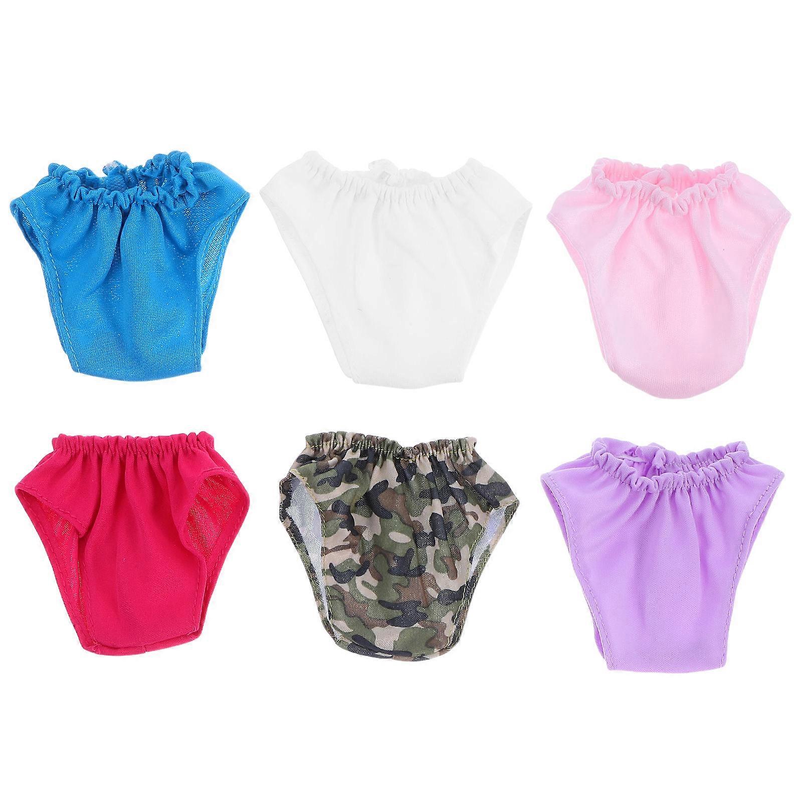 6Pcs Baby Doll Underpants Wwawa Mini Clothes for Dressing Up