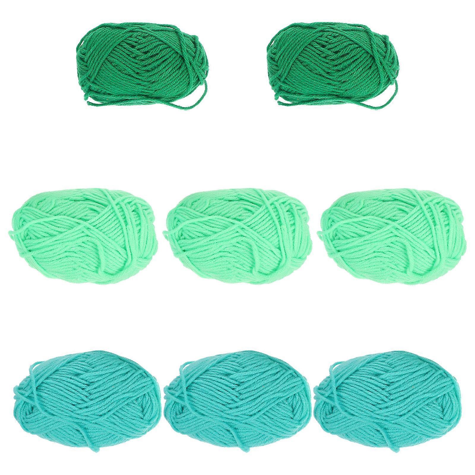 Colored Knitting Wool Yarn for Sewing 8 Roll Cotton Yarn Craft Set