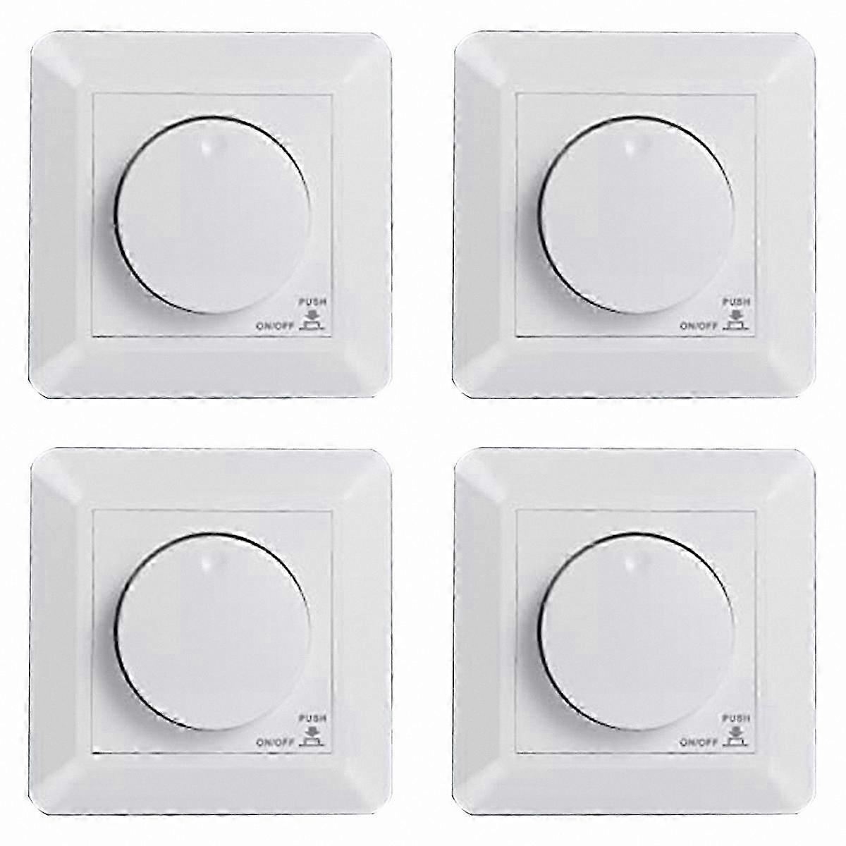 LED Dimmer Switch, 4-Pack Flush-Mounted for Dimmable LED and Halogen, 5-300W