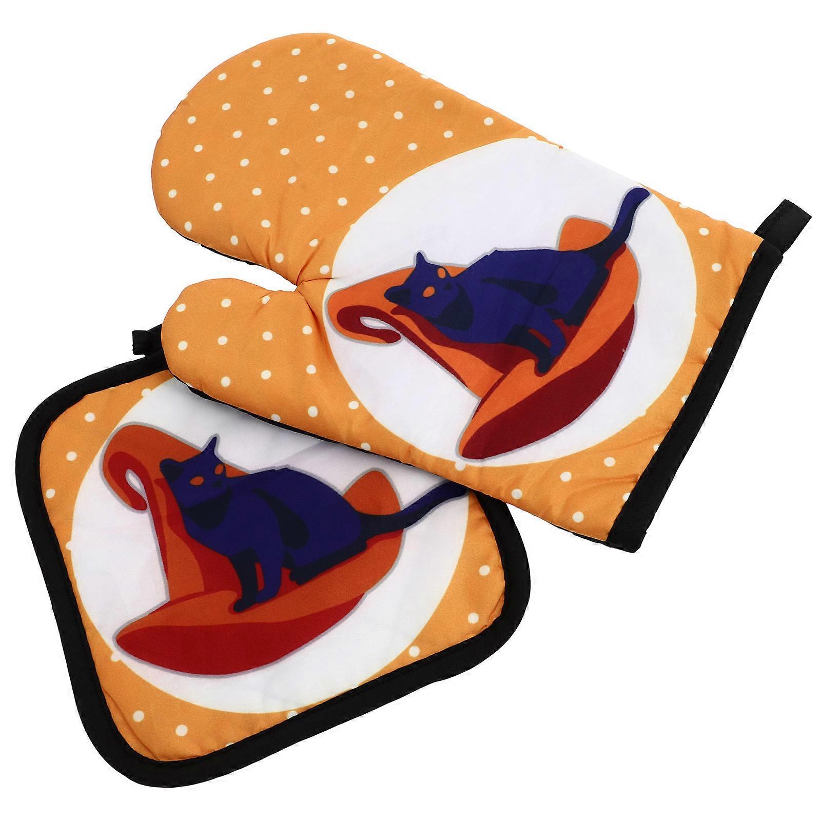 Microwave Oven Mitt and Glove Set for Kitchen Use 3Sets Resistant