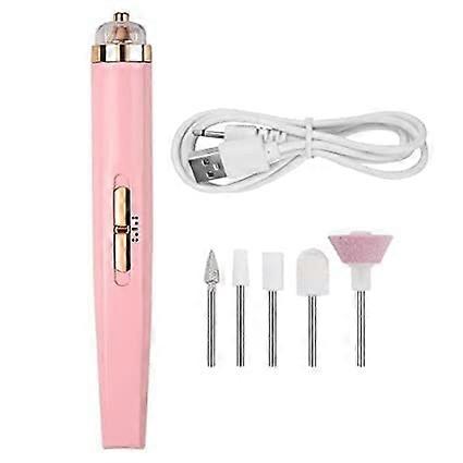 Electric Nail Drill with 5 Bits USB Powered Professional Manicure Set and Ergonomic Grip