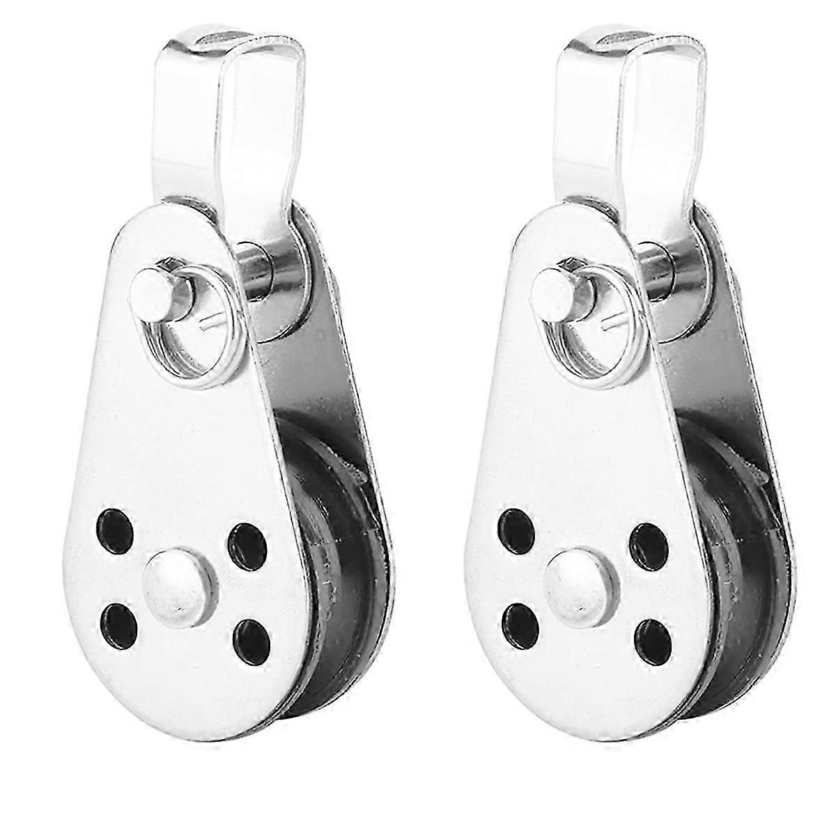 SUS316 Lifting Load Pulley Block Wheels Single Pulley 2PCS
