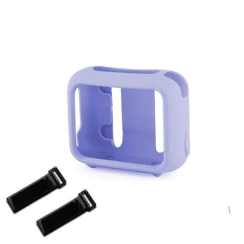 for JBL GO4 Silicone Protective Case Portable Speaker Case with Secure Strap Mount Purple