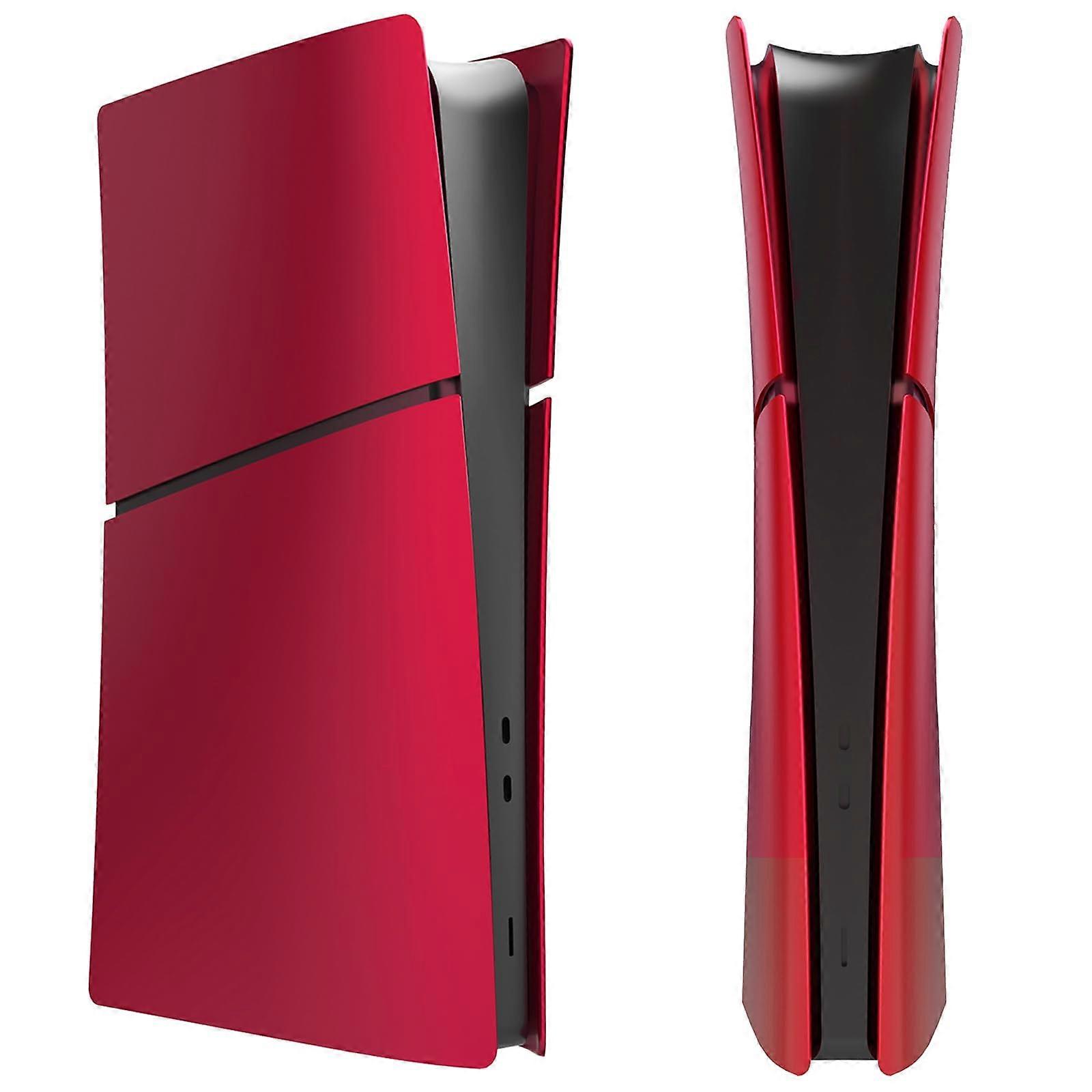 Red Faceplate Replacement Cover with Precise Fit and Scratch Protection for PS5 Slim Digital Edition