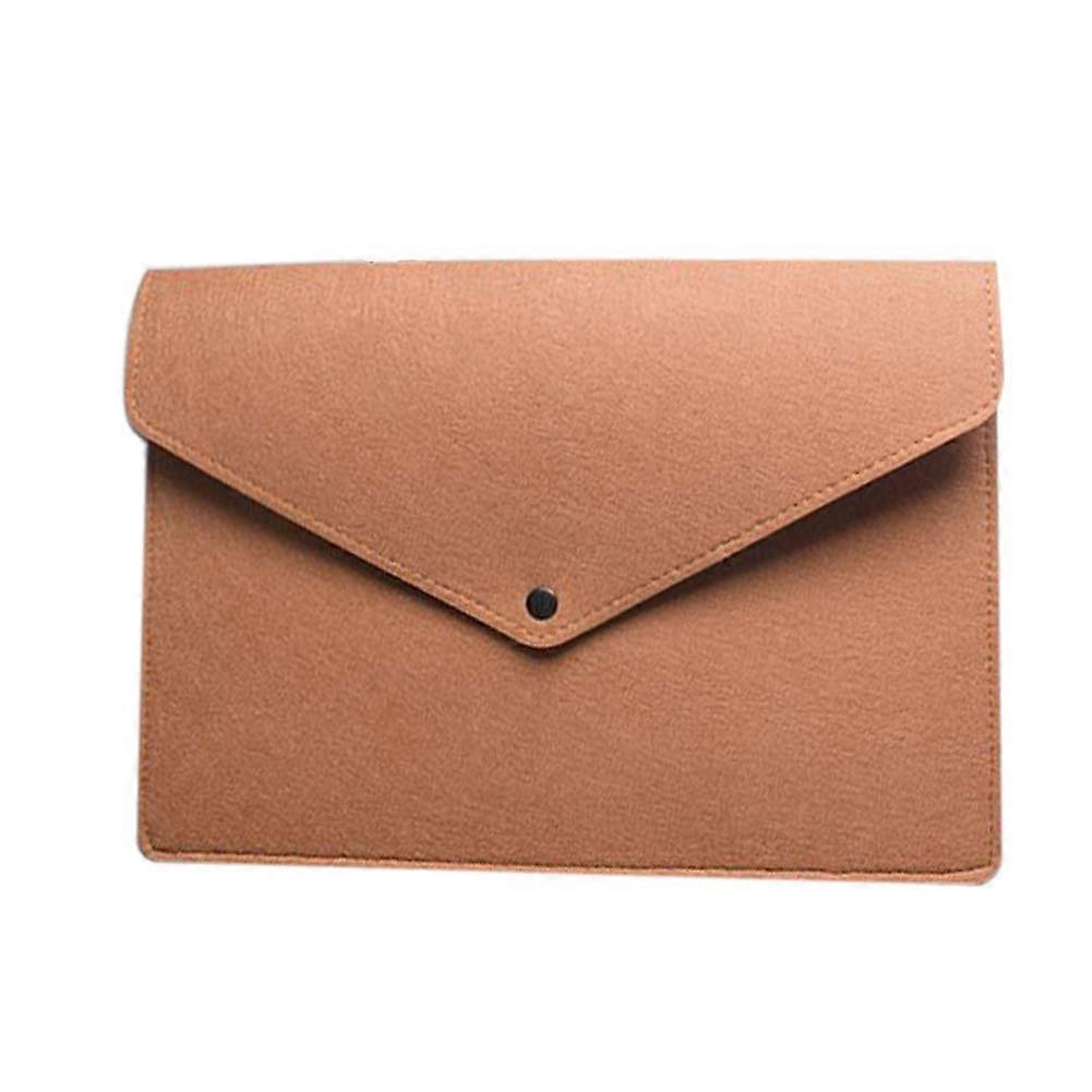 A3 Document Organizer and Tablet Sleeve Case with Layered Storage,  Felt, Brown