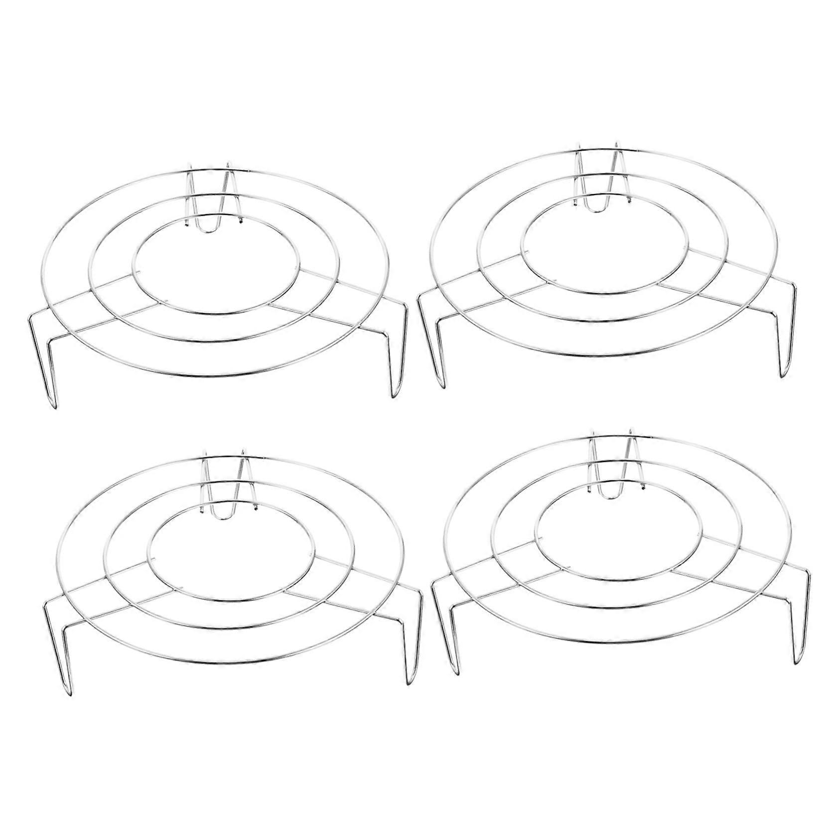 4pcs Stainless Steel Steaming Rack with Stable Base for Better Heat Circulation and Cooling