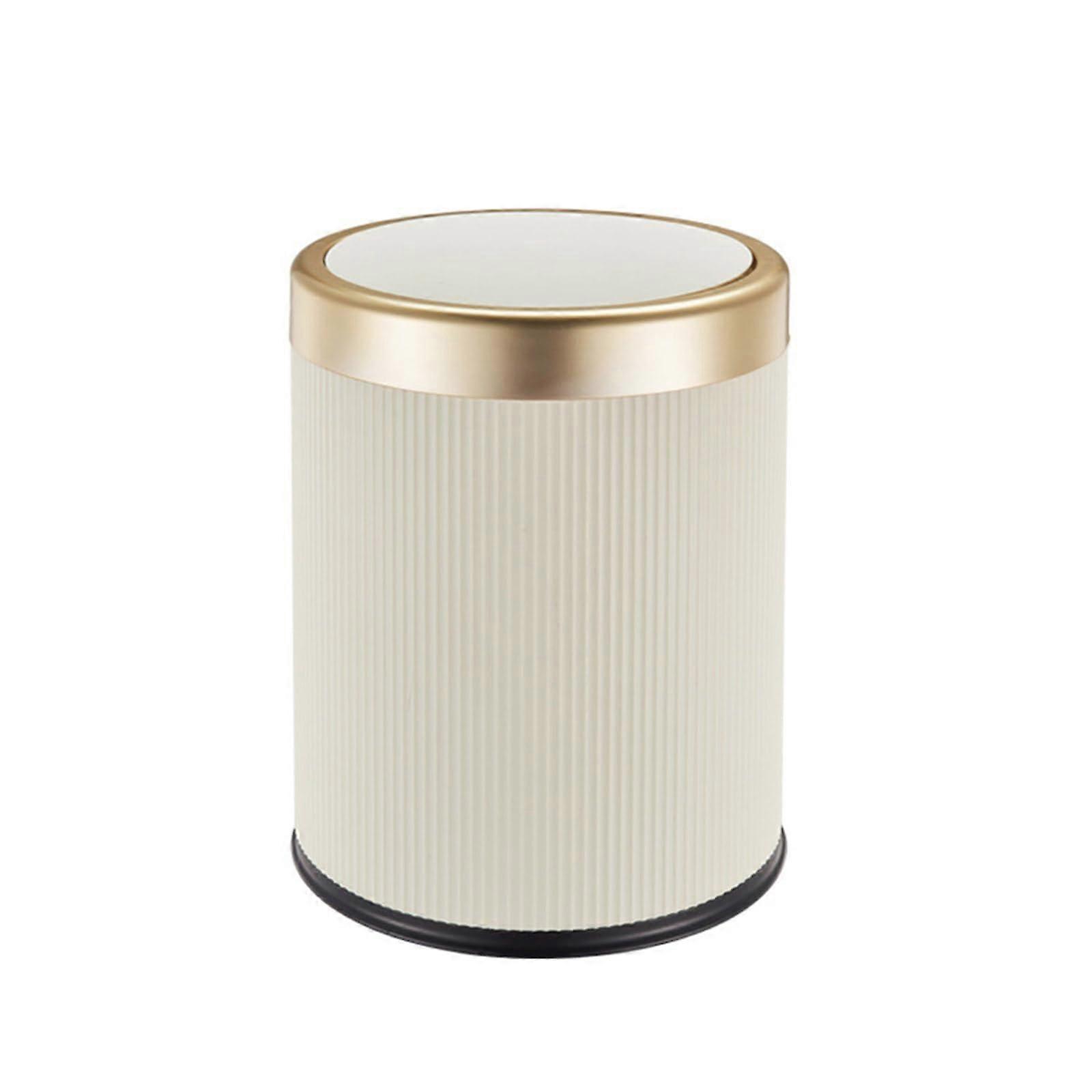 Small Trash Can with Lid, Compact Kitchen Trash Bin, Easy Clean Durable Plastic for Bedroom