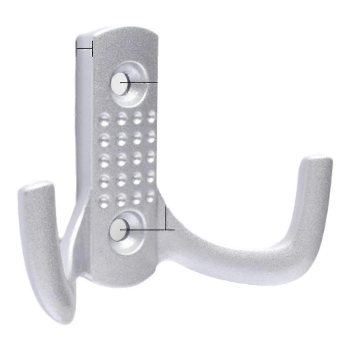 Heavy Duty Aluminum Wall Hooks with Rust Resistant Double Coat Hooks for Space Saving Organization