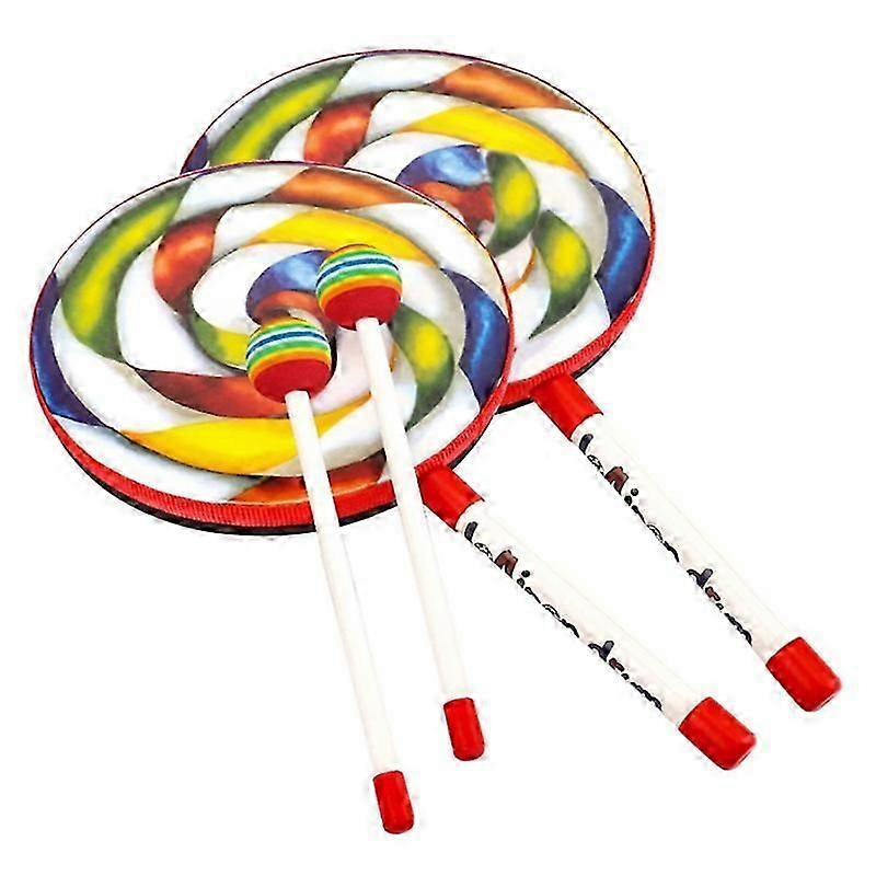 Orff Instrumenten 2Pack Lollipop Drums 6Inch Dans Props