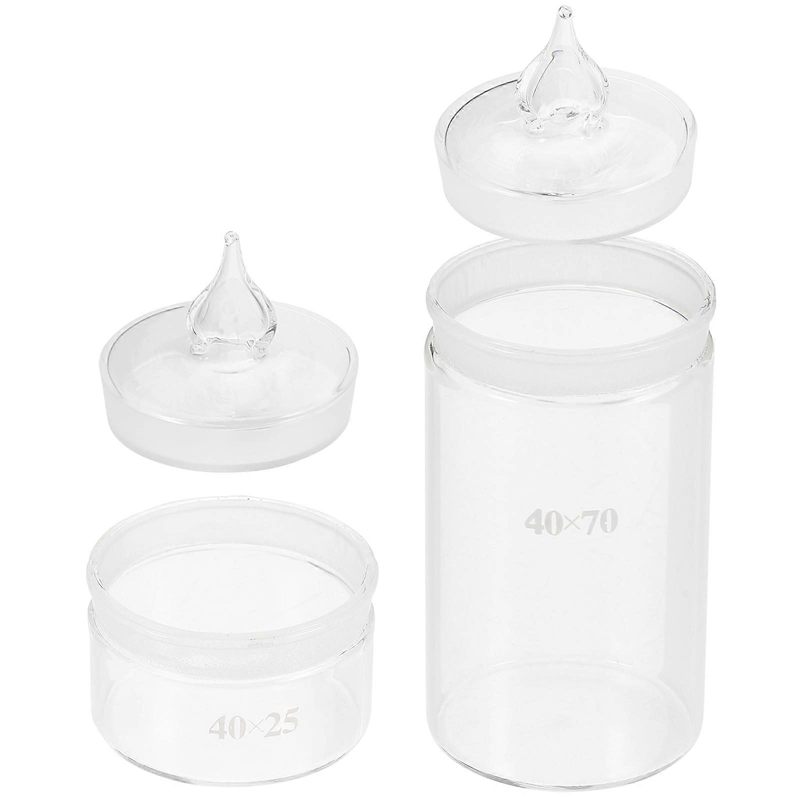 Experiment Weighing Bottles for Precise Measurement 2Pcs Glass Bottles
