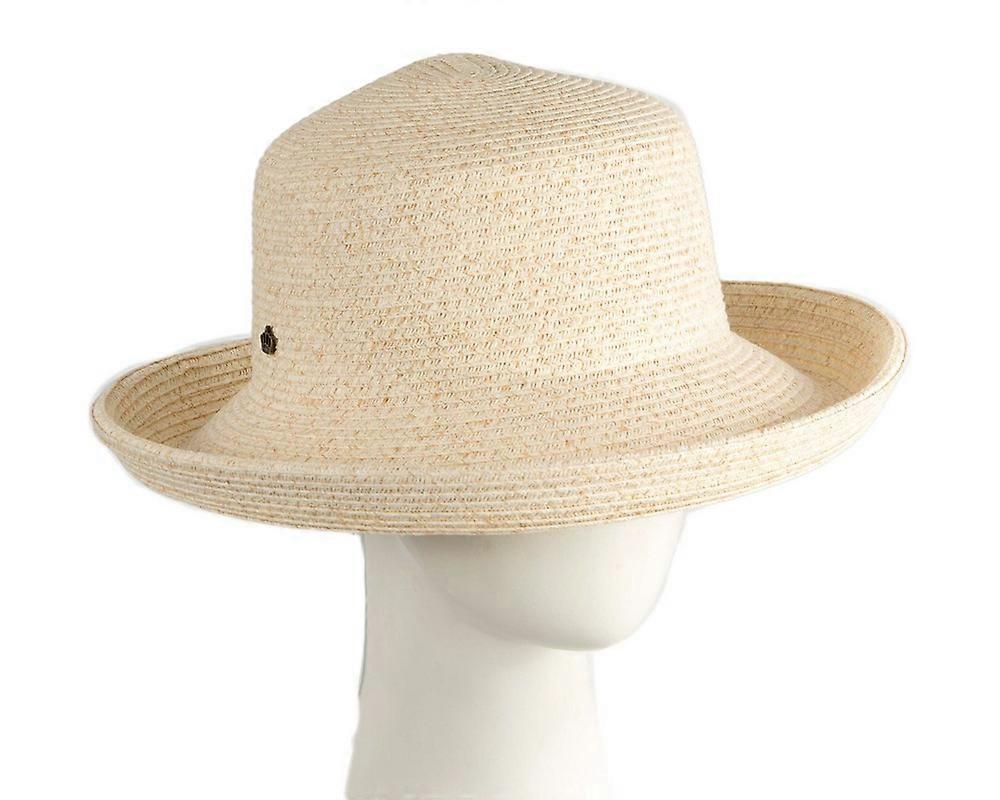 Ivory Braided Breton Upturned Brim Hat AV61857IV