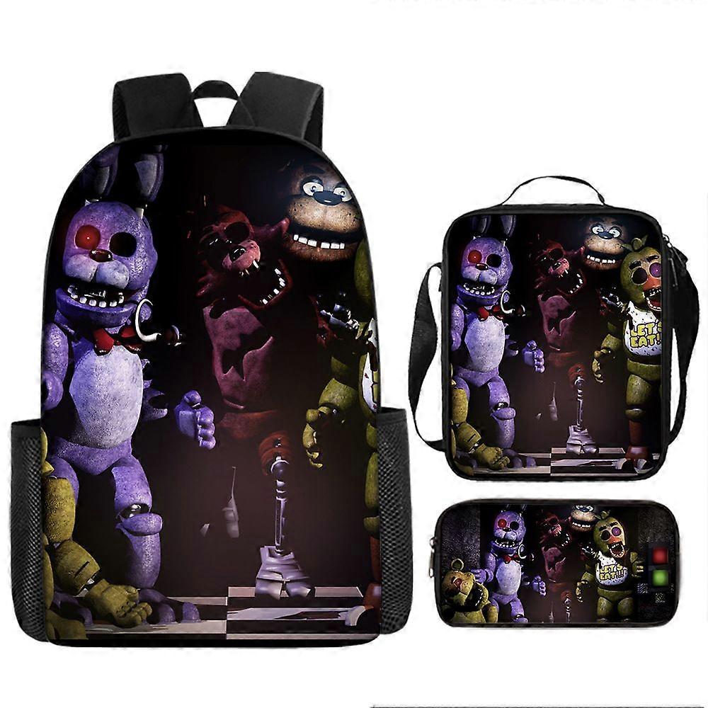 Five Nights Backpack, School Bag, Children's School Bag, Backpack, Men's Backpack, Laptop Backpack, Three-piece Backpack