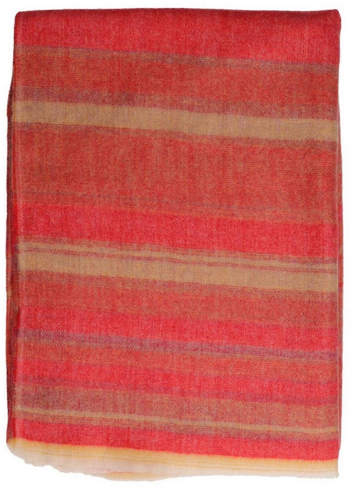Zelly Muted Stripes Scarf - Tomato Red