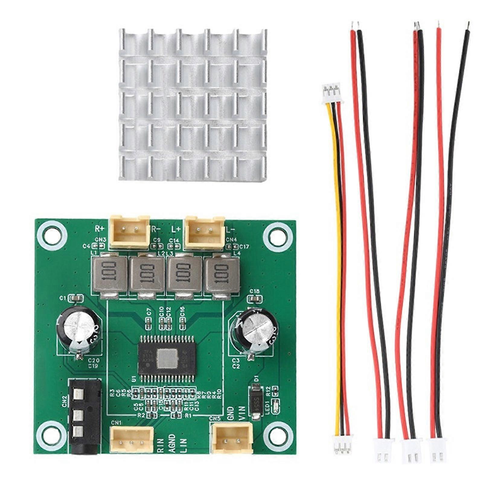 50W+50W İki Kanallı D Sınıfı Amplifikatör Kartı, Stereo Hoparlörler için DC5V-26V Giriş, Yüksek Verimlilik, Çok Renkli