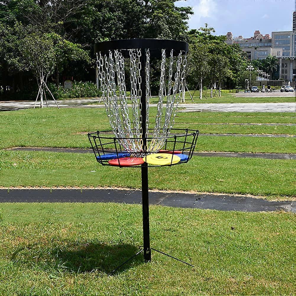 24 Chain Portable Disc Golf Basket Target with Easy Assembly and Lightweight Stand