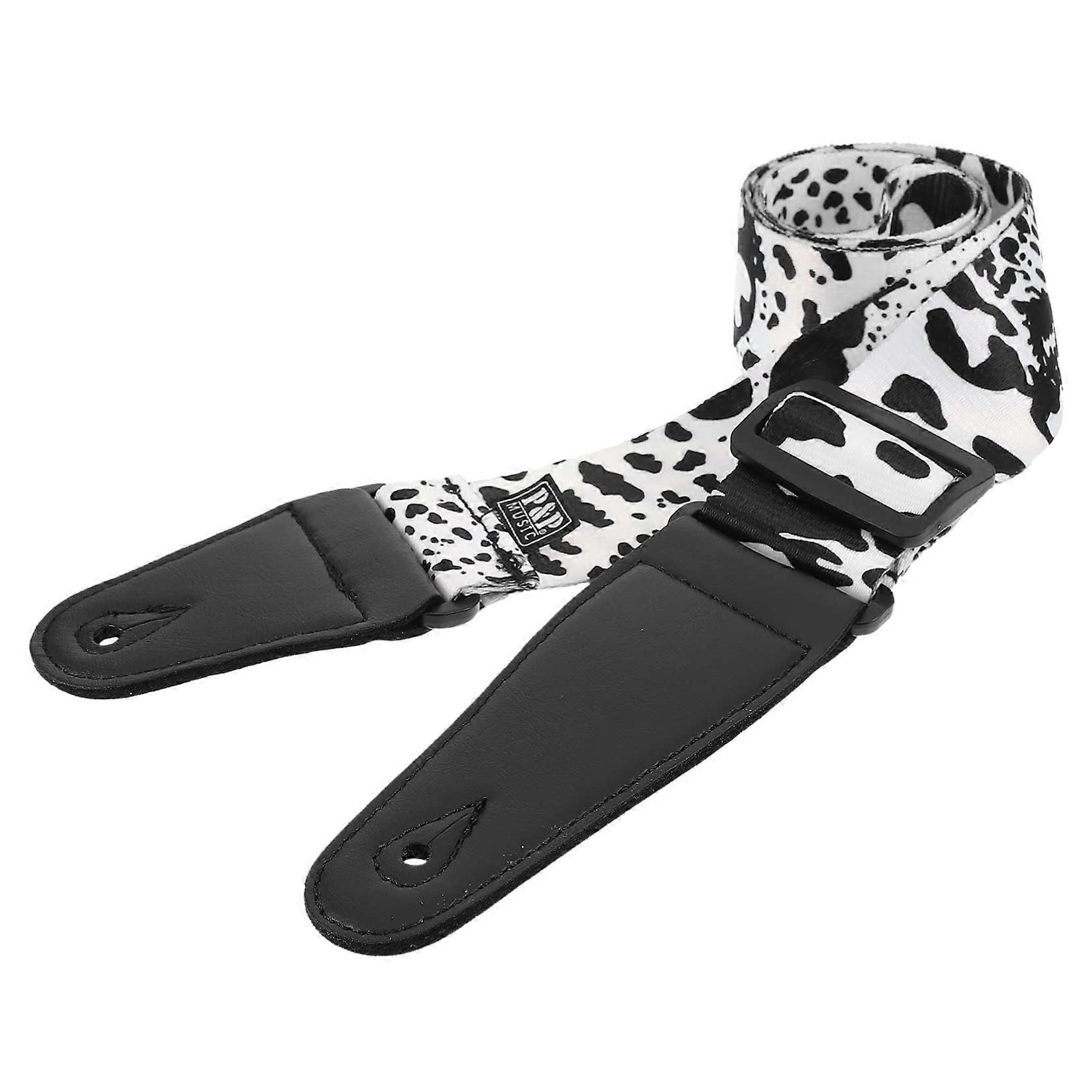 Leather Guitar Strap Adjustable Comfortable for Electric Acoustic Guitar and Ukulele Performances