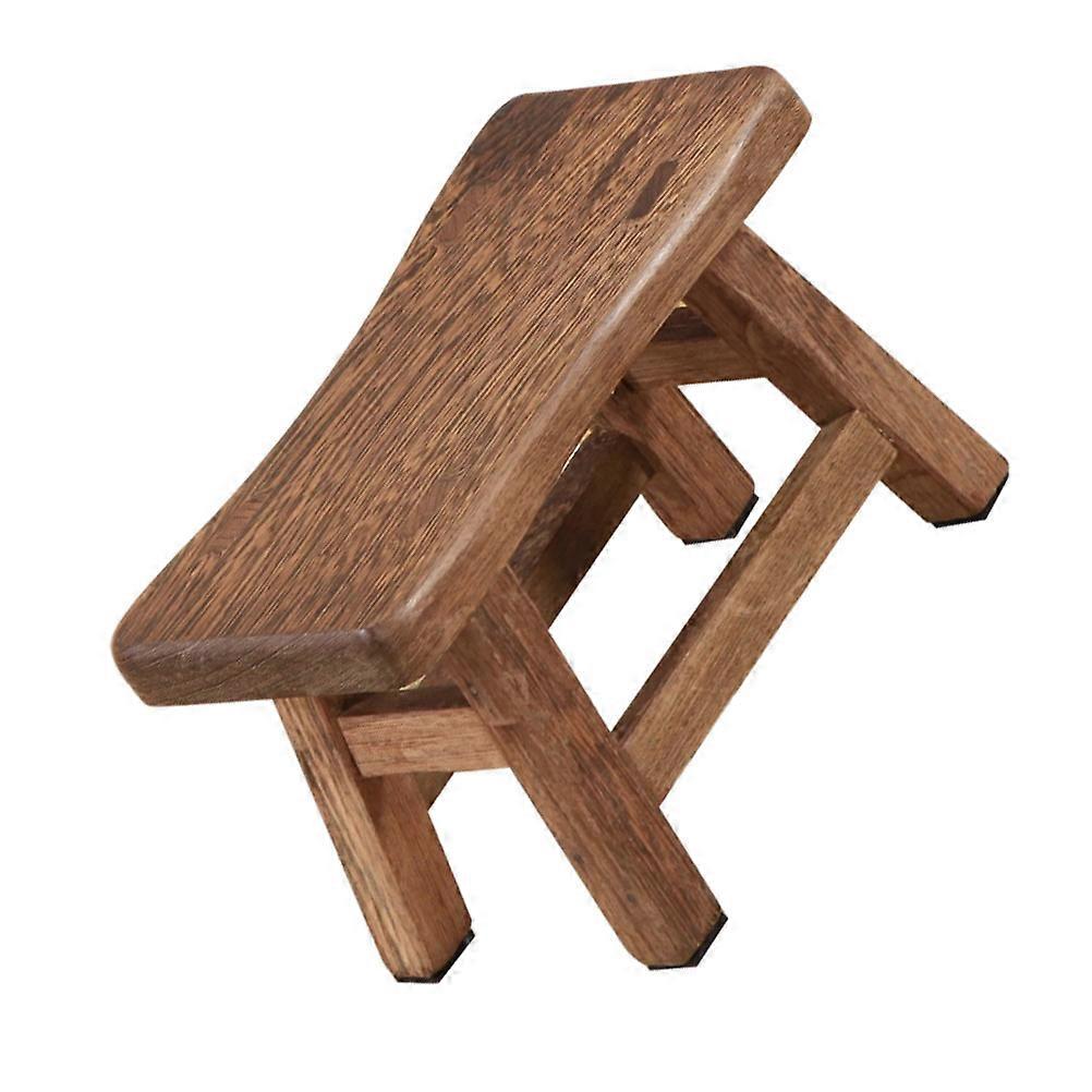 Solid Wood Small Stool Kids Step Stool Load Bearing Rectangular Shape Versatile Style Home Use 1Set