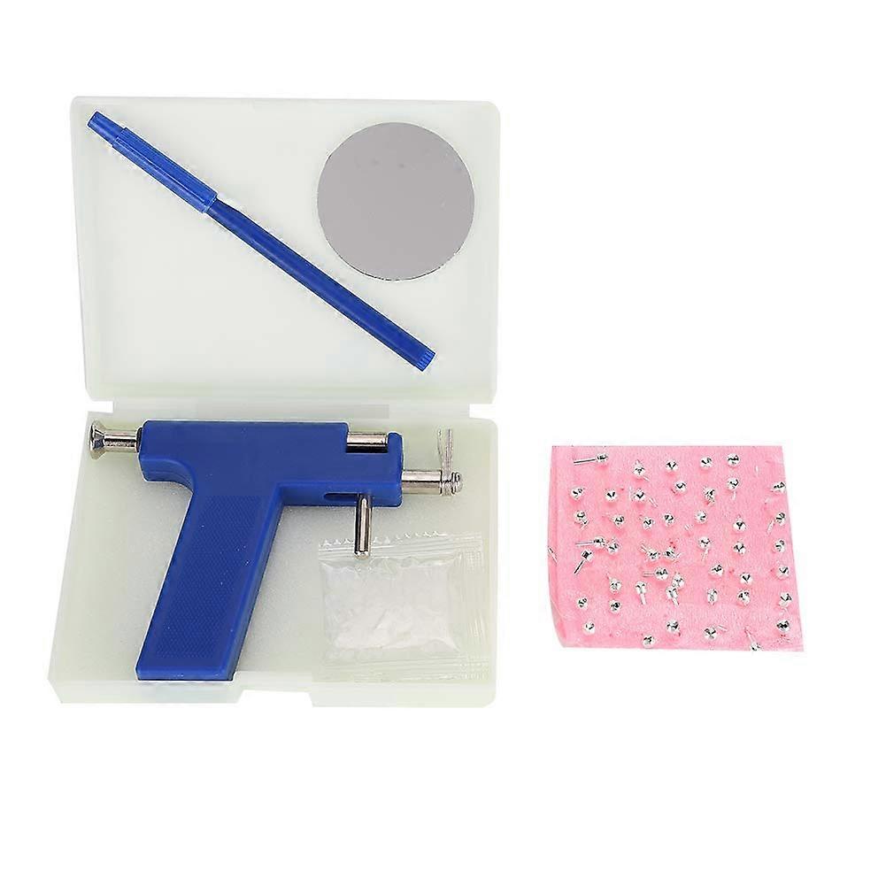 Professional Stainless Steel Ear Piercing Kit with Studs Mirror and Quick Trigger Piercing Gun