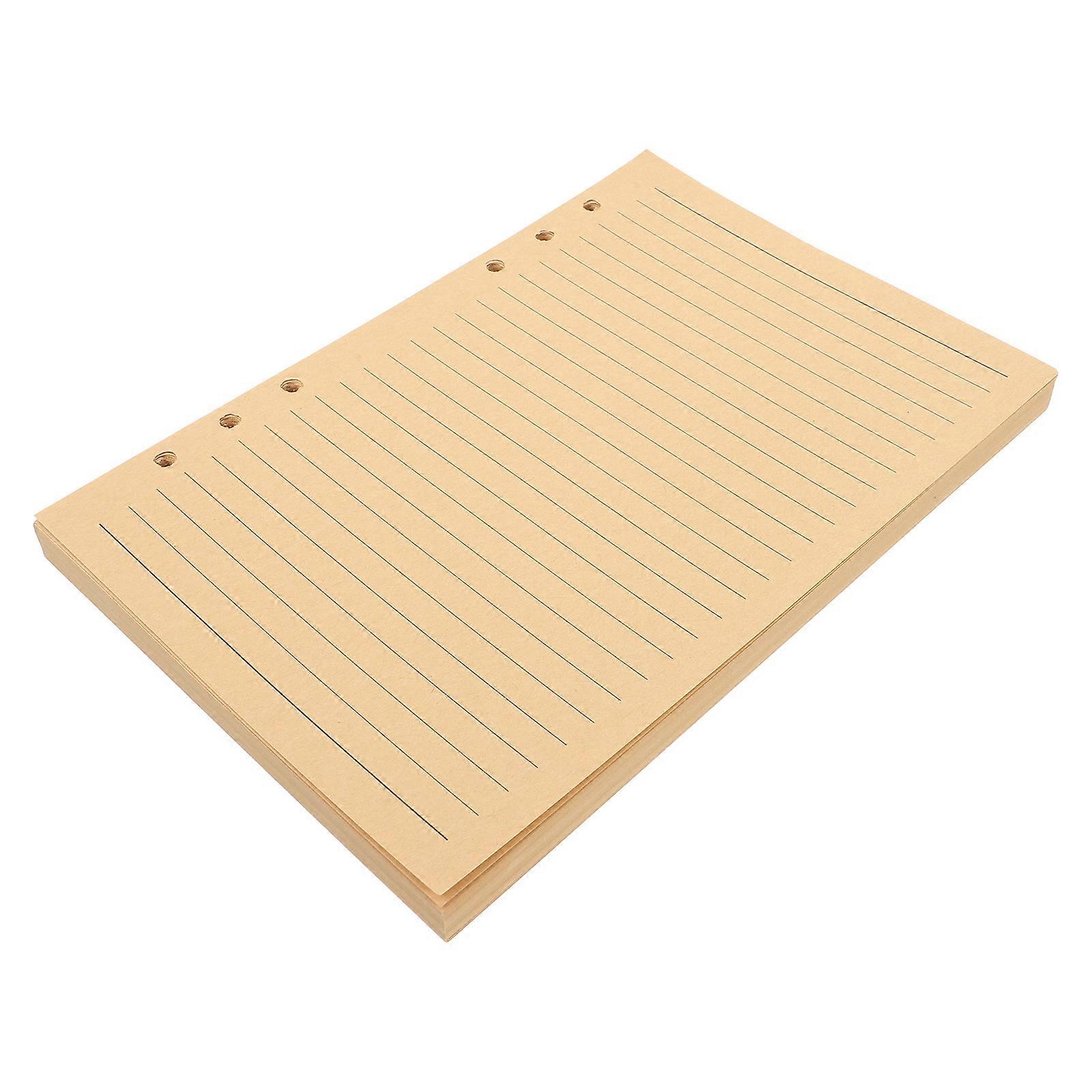 Brown Lined Refill Paper for Office A5 Loose Leaf 320 Sheets Kraft Paper