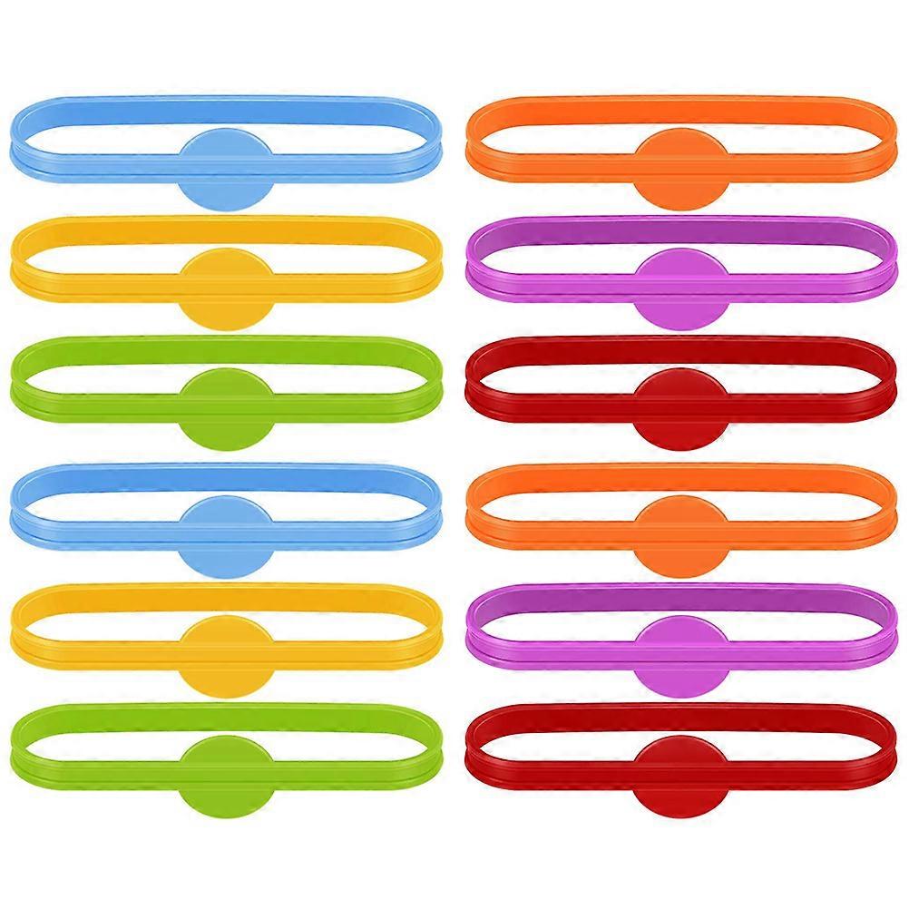 Assorted Color Silicone Wine Glass Marker for Drinking Cups 12Pcs