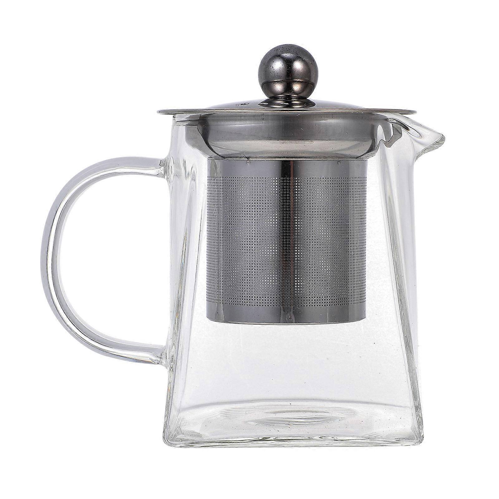 Transparent Tea Dispenser for Home Use with Filter and Side Handle