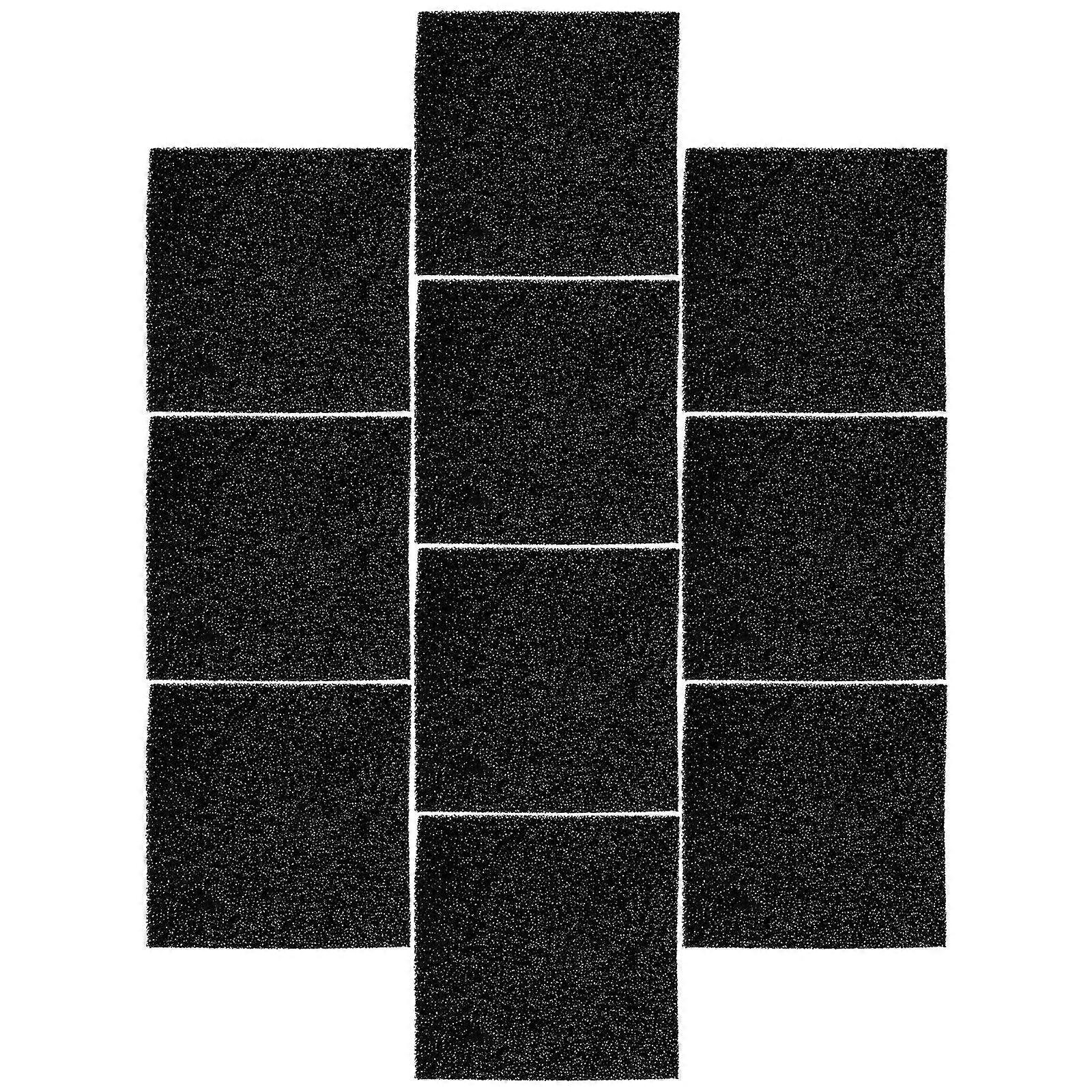 Deodorizing Litter Box Filter Pads for Household Use 10Pcs Black Sponge Material