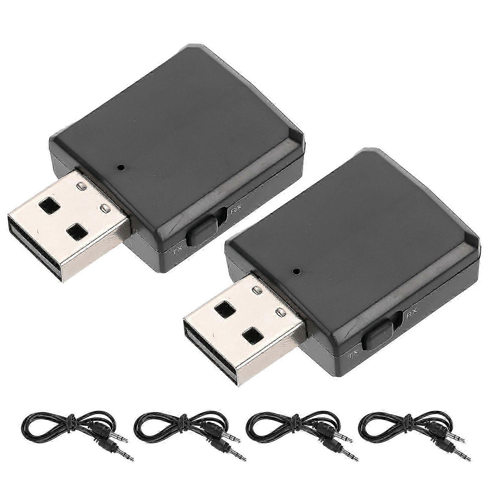 2 Pack Bluetooth 5.0 o Transmitter Receiver 2 in 1 Adapter for TV Car Computer