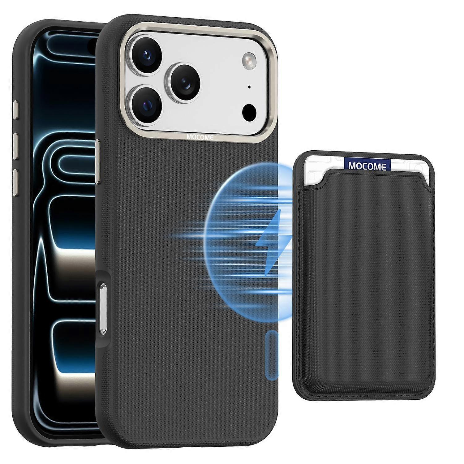 Mocome Plain Magnetic Card Bag Phone Case