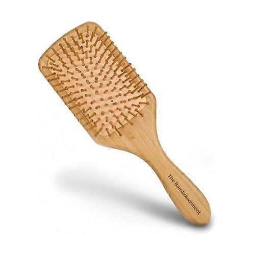 Rectangular paddle bamboo hairbrush 1 unit