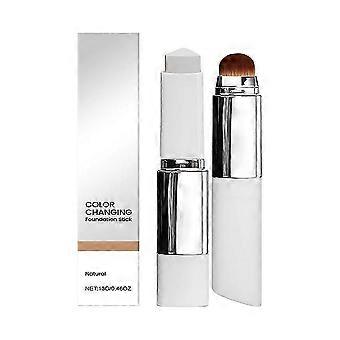 2-in-1 Color-Changing Foundation Stick - Natural Color, For Oily & Dry Skin, Matte