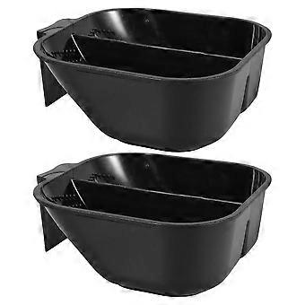 2pcs Hair Dye Mixing Bowl Set with NonSlip Base and Handle, Durable Plastic for Salon Use